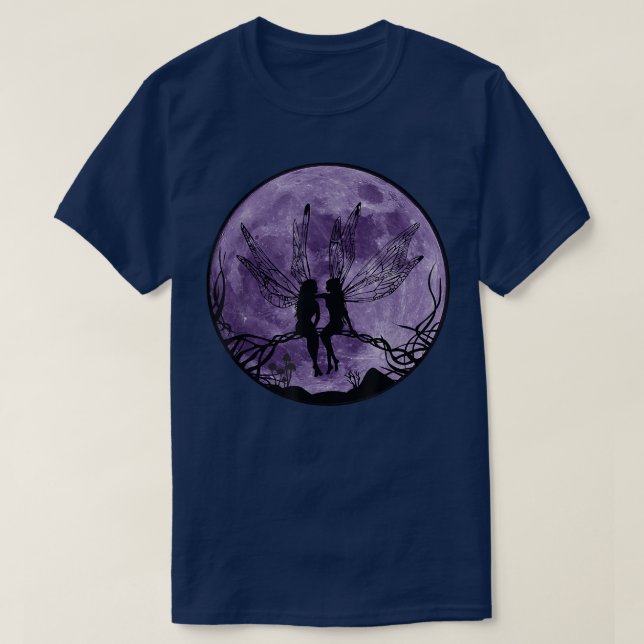 Fairy moonlight, Mystical, Magical, Fairies, Fores T-Shirt (Design Front)