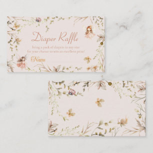 Fairy Mushroom Cottage Boho Baby Shower Raffle Enclosure Card