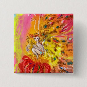 FAIRY OF DAWN 2 INCH SQUARE BUTTON