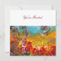 FAIRY OF RED FLOWERS Floral Fantasy Summer Party