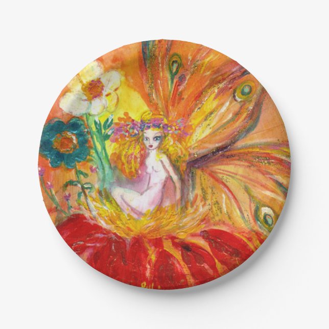 FAIRY OF THE FLOWERS PAPER PLATE (Front)