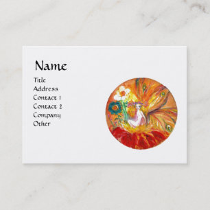 FAIRY OF THE FLOWERS Red Yellow White Fantasy Business Card