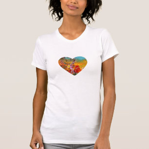 FAIRY OF THE RED FLOWERS ,Fantasy Heart T-Shirt