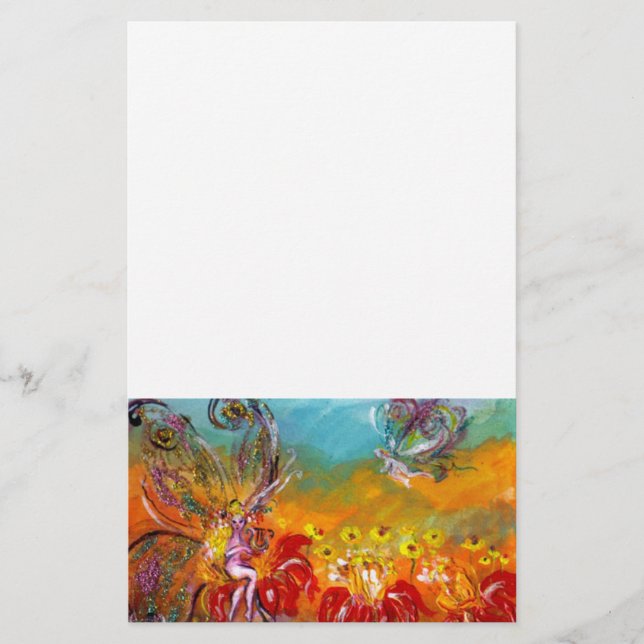FAIRY OF THE RED FLOWERS STATIONERY (Front)