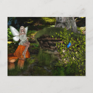 Fairy on a Musroom Design 2 Carte postale
