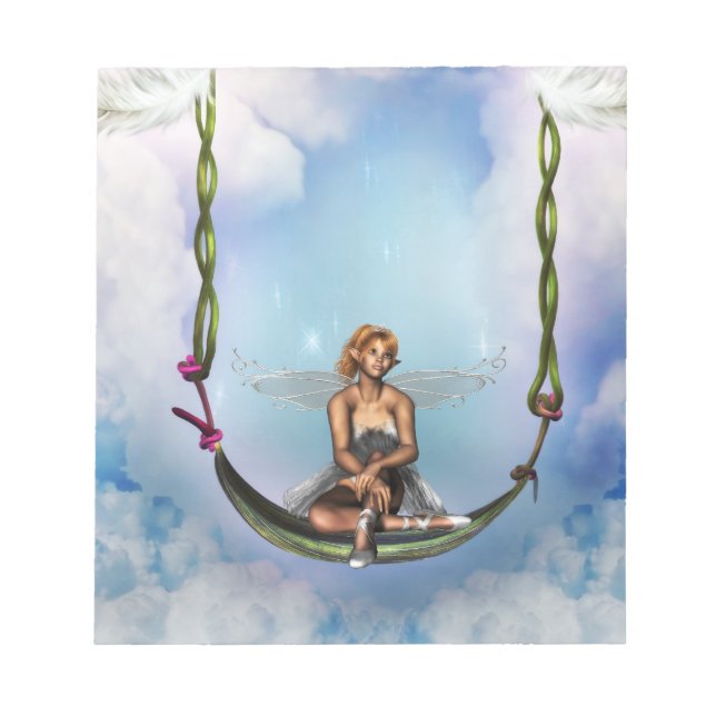 Fairy on a Swing Notepad (Front)