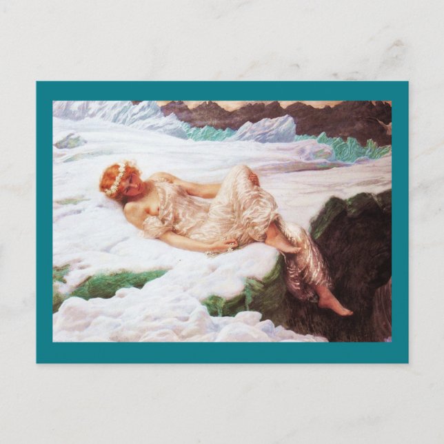 Fairy on Snowy Mountain or Heart of Snow Postcard (Front)