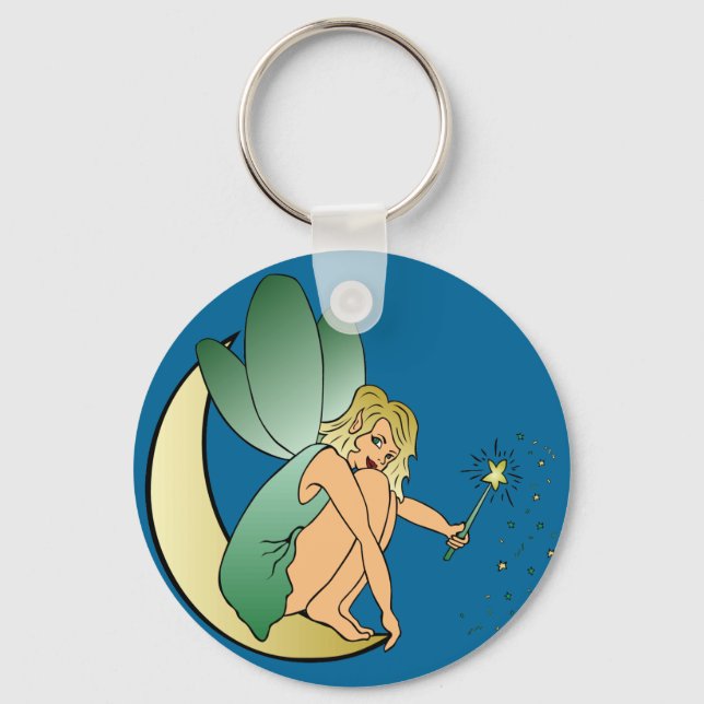 Fairy on the Moon Keychain (Front)