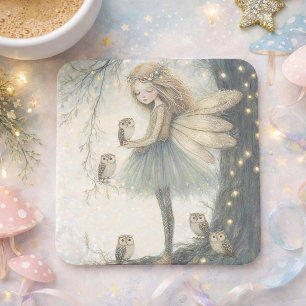 Fairy & Owl Stone Coaster