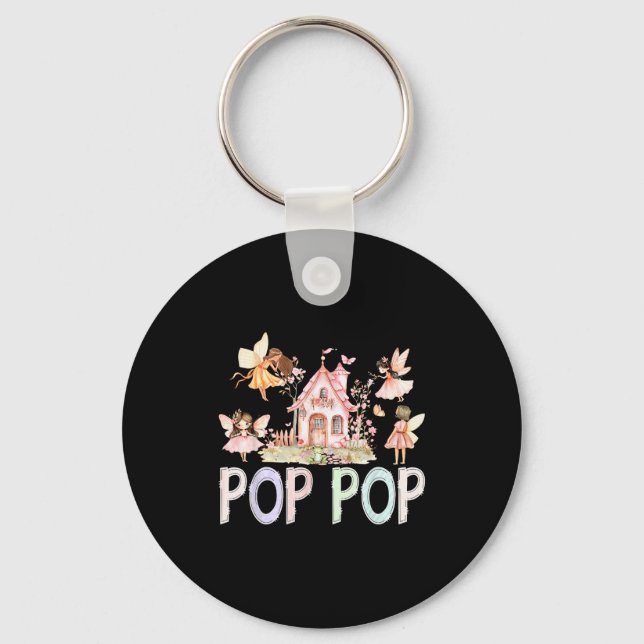 Fairy P P Magical Floral Birthday Girl Fairytale  Keychain (Front)