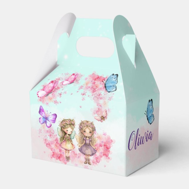 Fairy Party Garden Fairy Birthday Favor Box (Front Side)