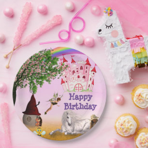 Fairy Party Paper Plate 9" Colourful