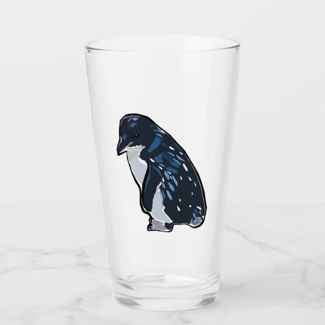 Fairy Penguin - Glass Tumbler (Front)