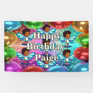Fairy Personalized character birthday banner
