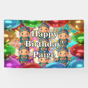 Fairy Personalized character birthday banner