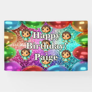 Fairy Personalized character birthday banner