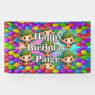 Fairy Personalized character birthday banner