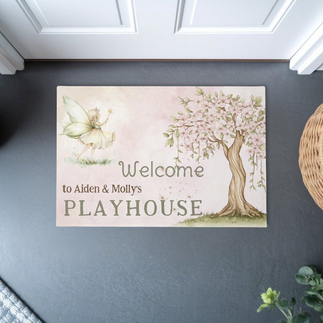 Fairy personalized kids playhouse welcome doormat (Creator Uploaded)