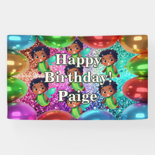 Fairy Personnalisé caractère bannière d'anniversai