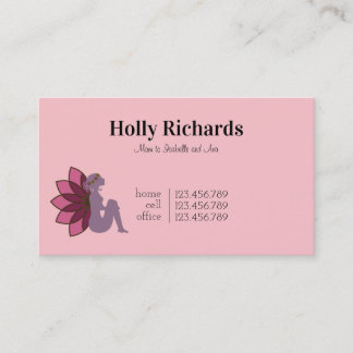 Fairy pink Mommy calling card