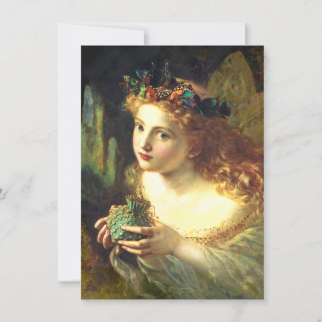 Fairy Portrait Painting Art Note Card (Front)