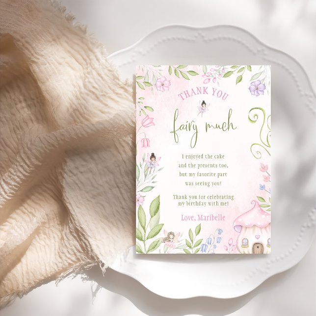 Fairy Premier anniversaire Carte de remerciements (Créateur téléchargé)