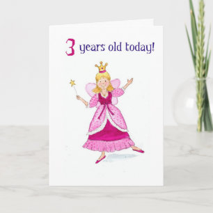 Fairy Princess 3rd Birthday Card