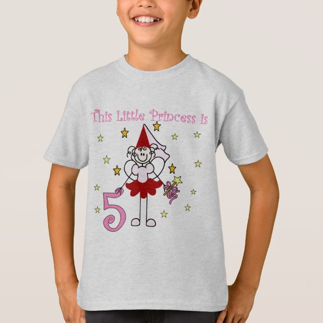 Fairy Princess 5th Birthday Tshirts and Gifts (Front)