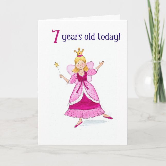 Fairy Princess 7e carte d'anniversaire (Devant)