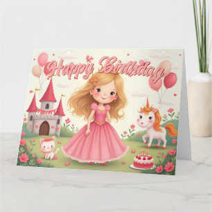 Fairy Princess Birthday in a Pink Dream Card