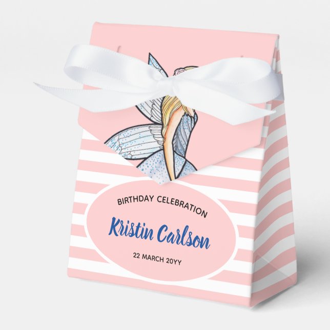 Fairy Princess Bride Dress Fashion Illustration Favor Box (Front Side)