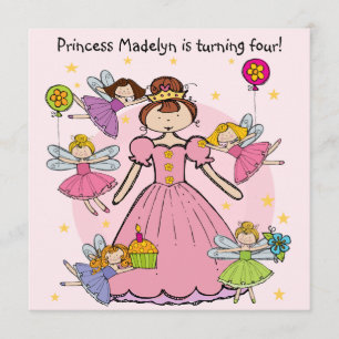 Fairy Princess Customized Birthday Invites