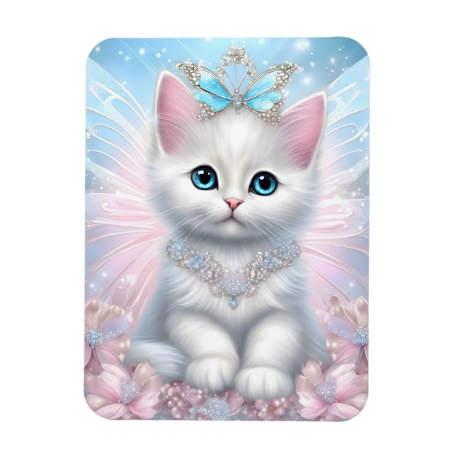 Fairy Princess Kitten Magnet (Vertical)