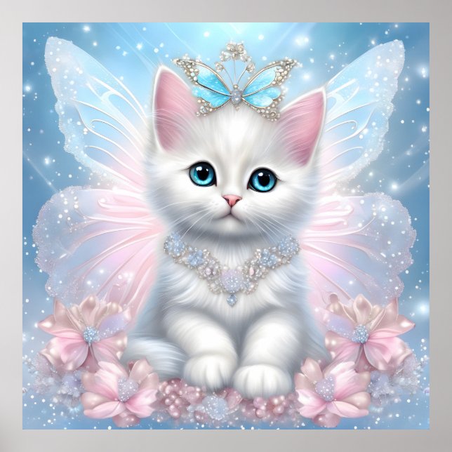 Fairy Princess Kitten Poster (Front)