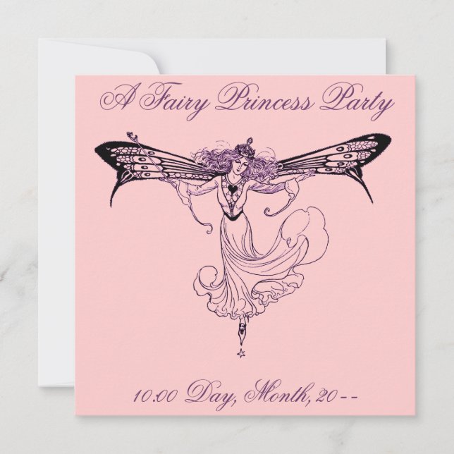 Fairy Princess Party Invitations (Front)