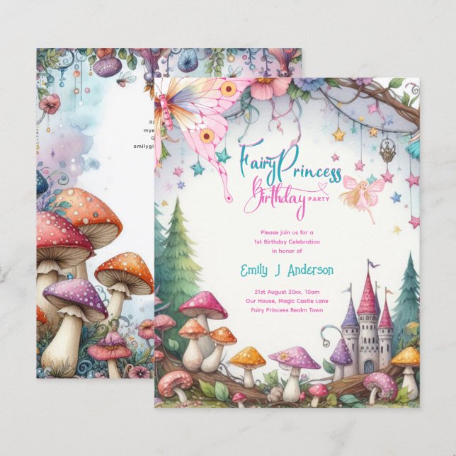 Fairy Princess Party Magical Birthday Bash  (Front/Back)