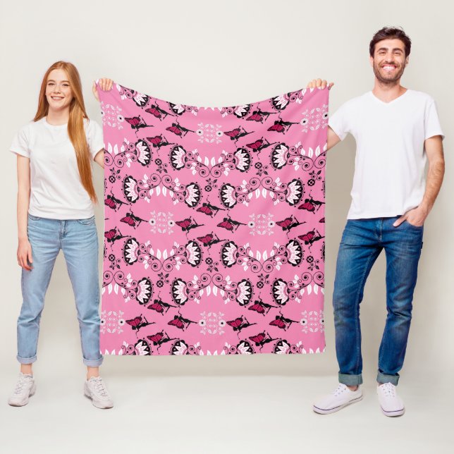 Fairy Princess Pattern Print Fleece Blanket (In Situ)