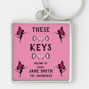 Fairy Princess Pattern Print Keychain