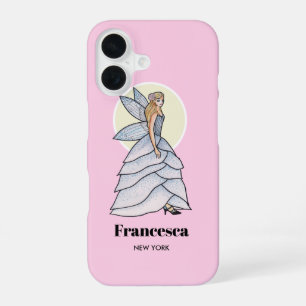 Fairy Princess Petal Dress Fashion Illustration iPhone 16 Case