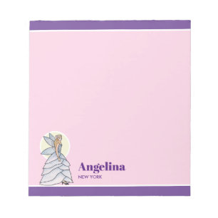 Fairy Princess Petals Dress Fashion Illustration Notepad