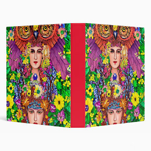 Fairy Princess Sisters Owl original art nouveau Binder