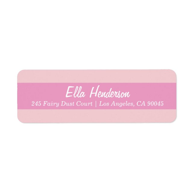 Fairy Princess Stripes Return Address Labels (Front)