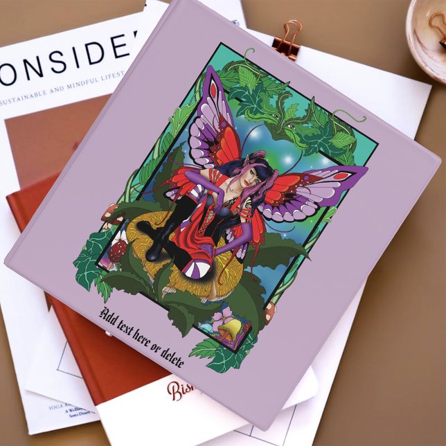 Fairy Purple Red Mushroom Gothic Binder (Creator Uploaded)