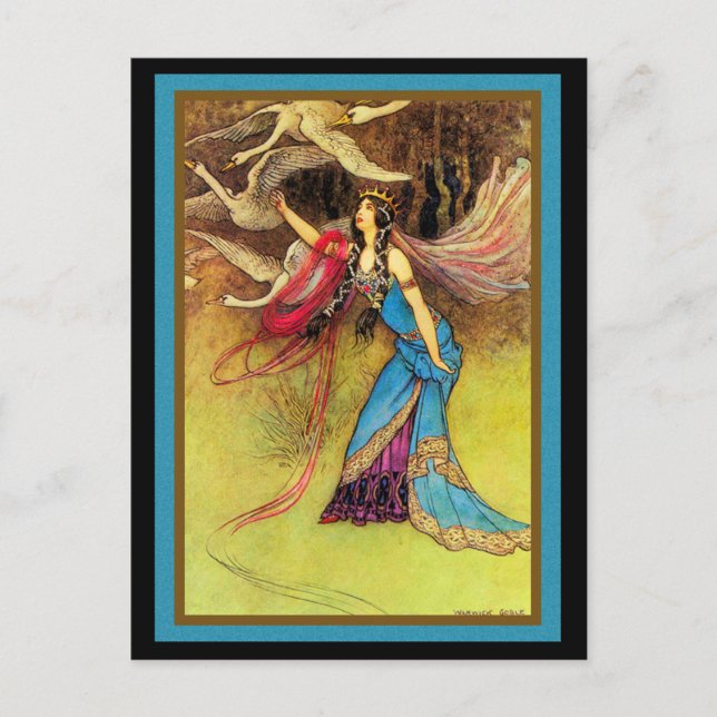 Fairy Queen and Birds Postcard (Front)