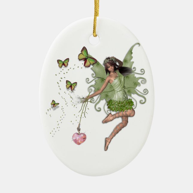 Fairy queen gift ceramic ornament (Front)