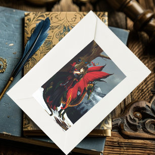 Fairy Red Dragon Fantasy Spring Sticker