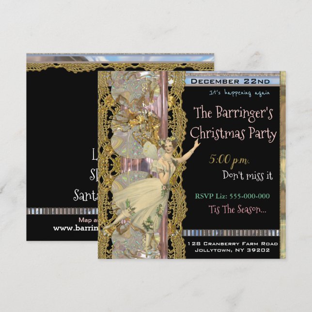Fairy Reminder Christmas Party Invitation (Front/Back)