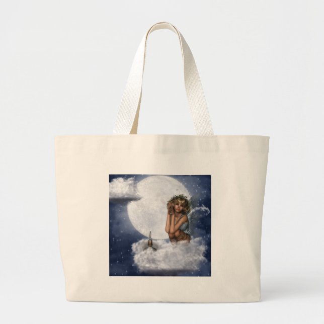 Fairy Rest on a Cloud Large Tote Bag (Front)