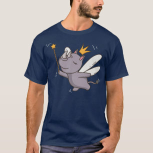 Fairy Rhino Wildlife Mystical Animal Rhinoceros Fa T-Shirt