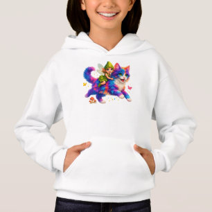 Fairy Riding Colorful Cat T-Shirt – Cute FaT-shirt